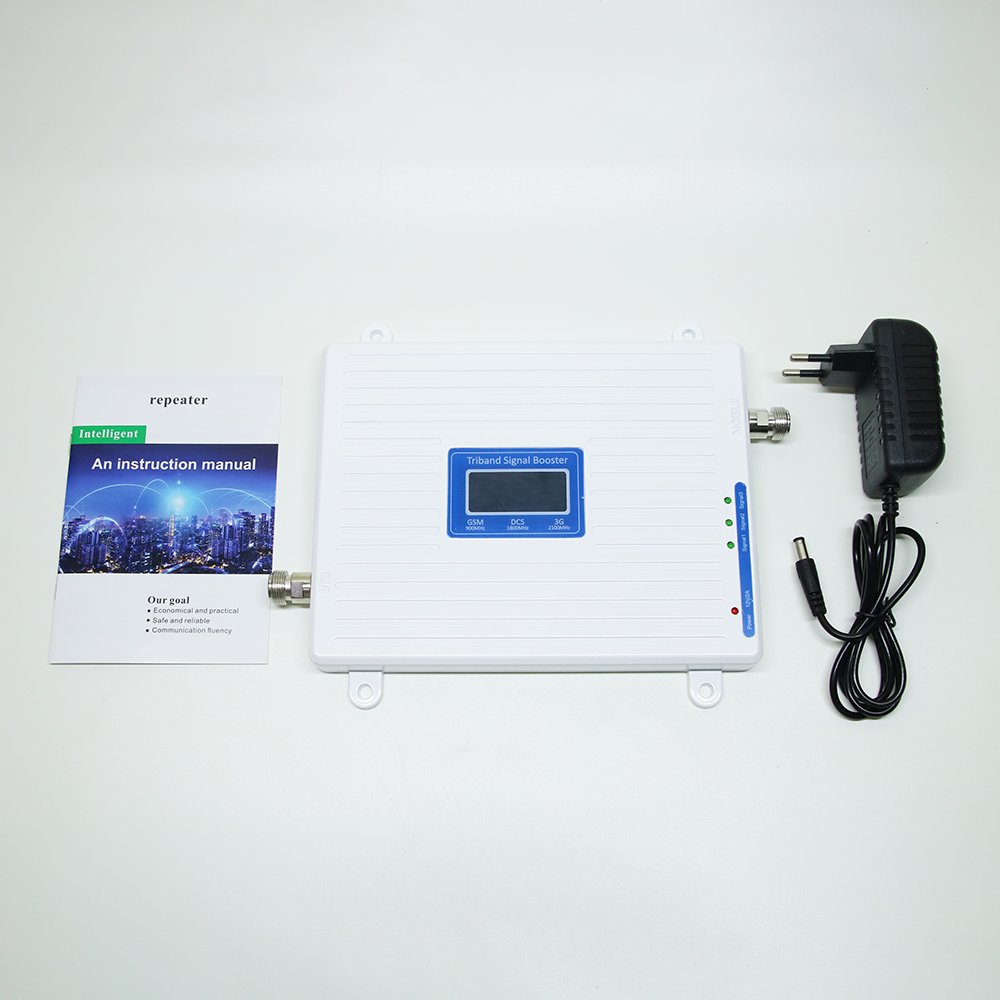 900/1800/2100 MHz Tri-band Mobile Signal Booster for 2G 3G 4G 5G LTE Repeater and Amplifier for Phone Signal